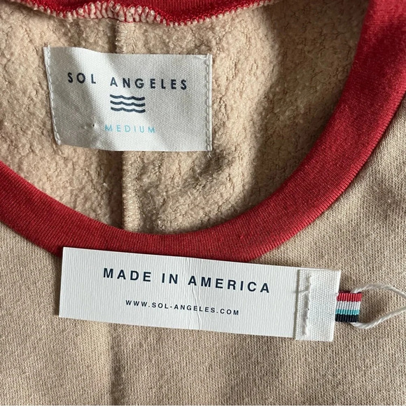 New! Anthropologie Sol Angeles Stripe Midi Dress In Beige nwt 30909 - Picture 4 of 7